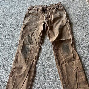 Carhartt Men's Relaxed Fit Duck Utility Work Pant 32x30 – Brown, Distressed